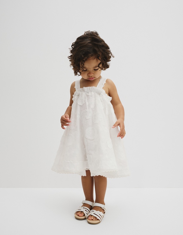 Country Road - Sleeveless Broderie Romper Dress