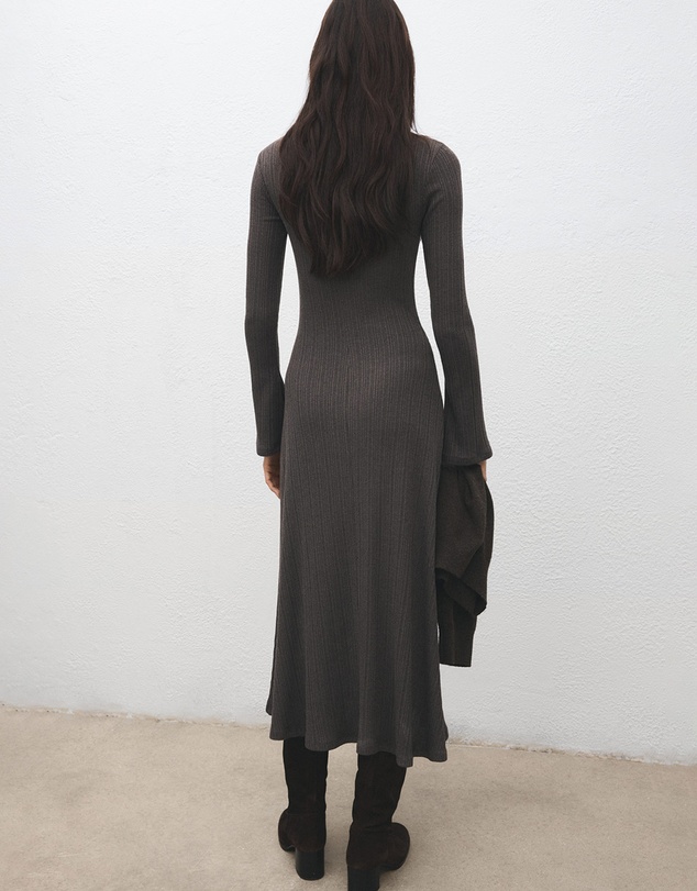 M.N.G - Knitted Dress With Bell Sleeves