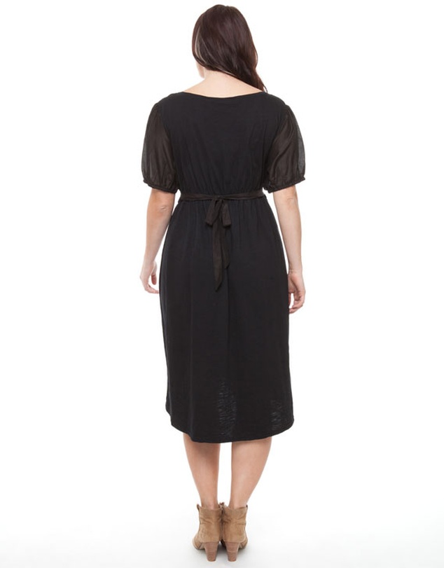 17 Sundays - Elastic Waist Dress With Studs & Hi Lo Hemline