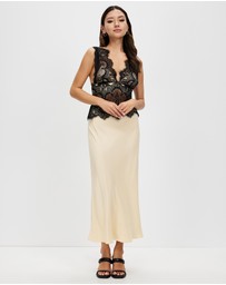 Third Form - Visions Lace Deep V Maxi Dress