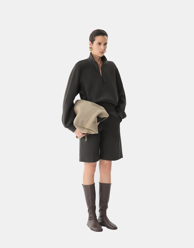 JNBY - JNBY LOOSE STAND UP COLLAR PULLOVER HOODIE