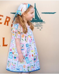 Fox & Finch - Summer Vacay Print Ric Rac Dress - Kids