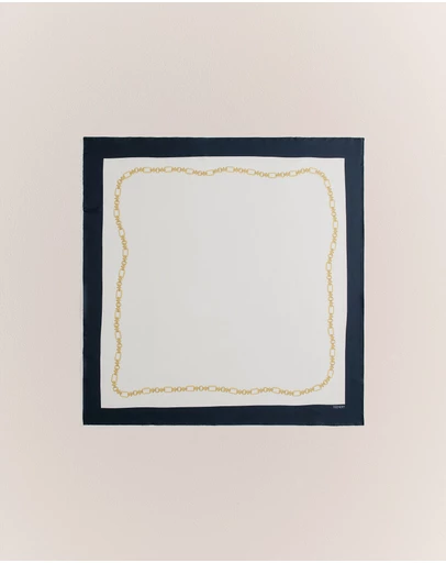 Trenery - Orne Silk Scarf in Parchment