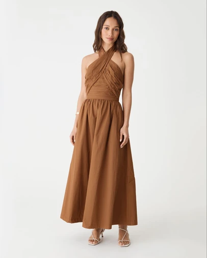 Forcast - Kayleigh Cotton Halter Dress