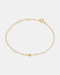 SAINT VALENTINE - Heart & Pearl Bracelet - Gold