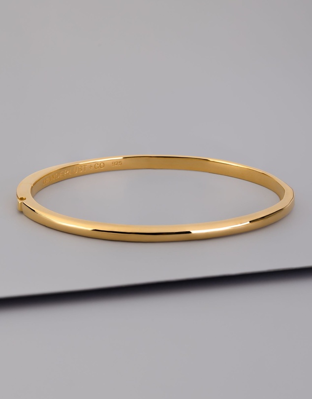 Wanderlust + Co - Classic 14K Gold Vermeil Bangle