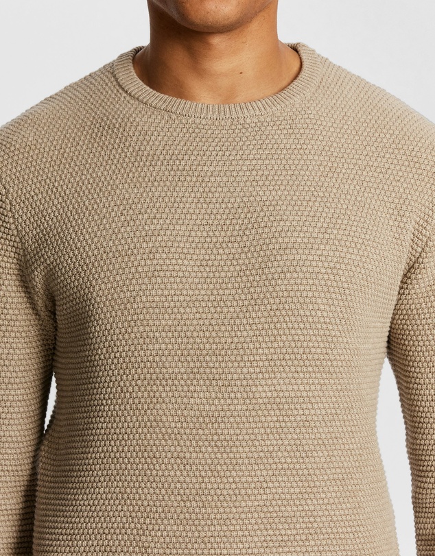 yd. - Jayce Crew Neck Textured Knit Jumper