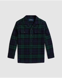 Polo Ralph Lauren - Plaid Cotton Flannel Camp Shirt - Teens