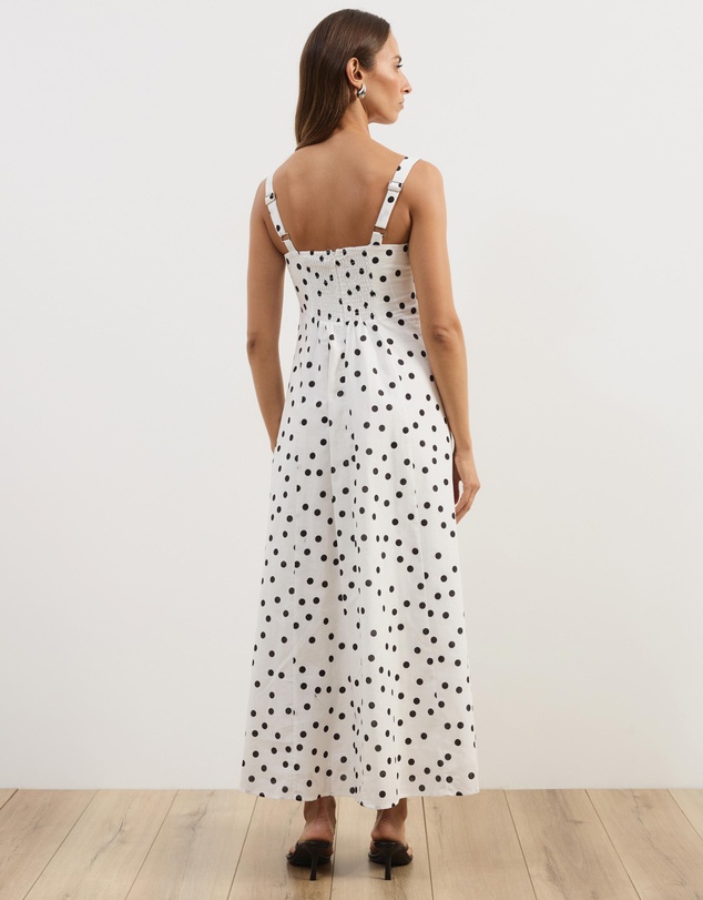 Atmos&Here - Pippa Sleeveless Linen Blend Midi Dress