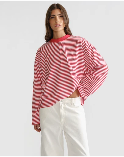 Decjuba - D-Luxe Long Sleeve Stripe Tee