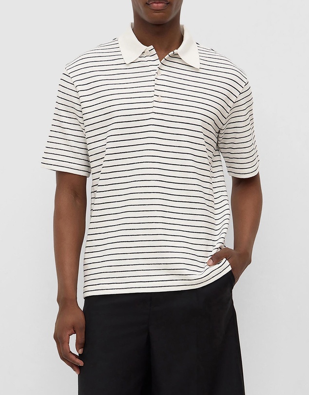 Assembly Label - Volley Stripe Short Sleeve Polo
