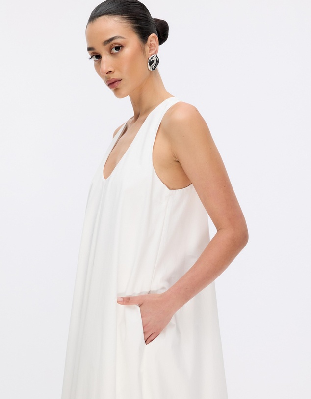 Minima Esenciales - Luna Cotton Bubble Hem Maxi Dress