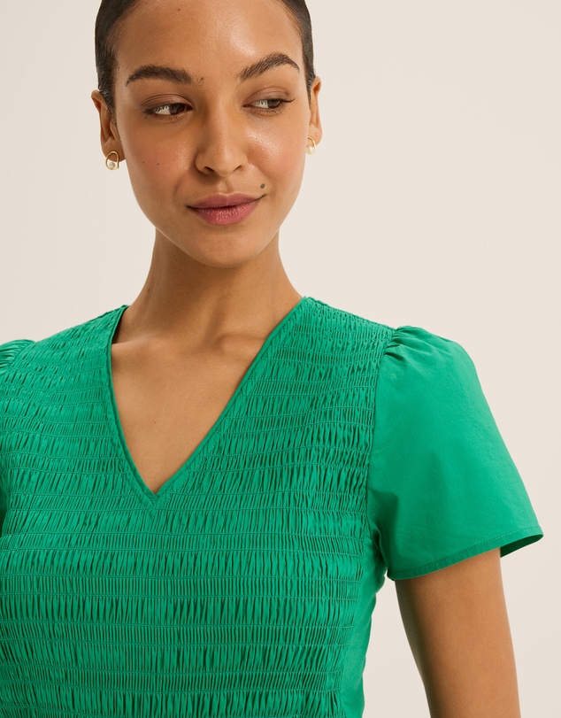 Review - Lillie Shirred Peplum Top