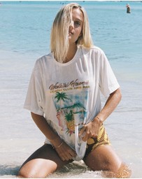 Poolside Paradiso - Waikiki Tee - White