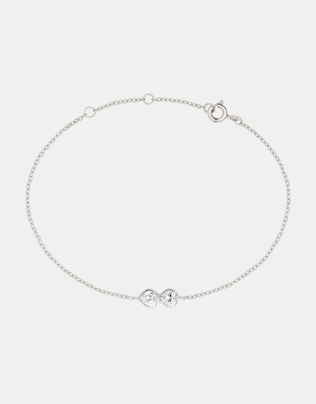 SAINT VALENTINE - Two Of A Kind Heart Bracelet - Silver