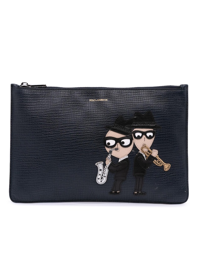 Pre-Loved by Azura Reborn - Pre-Loved Leather DG Family Patch Zip Pouch