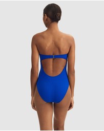 Polo Ralph Lauren - Cable Jacquard Strapless Bandeau or Halter Swimsuit
