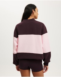 Cotton On Body Active - Plush Graphic Rugby Sweatshirt