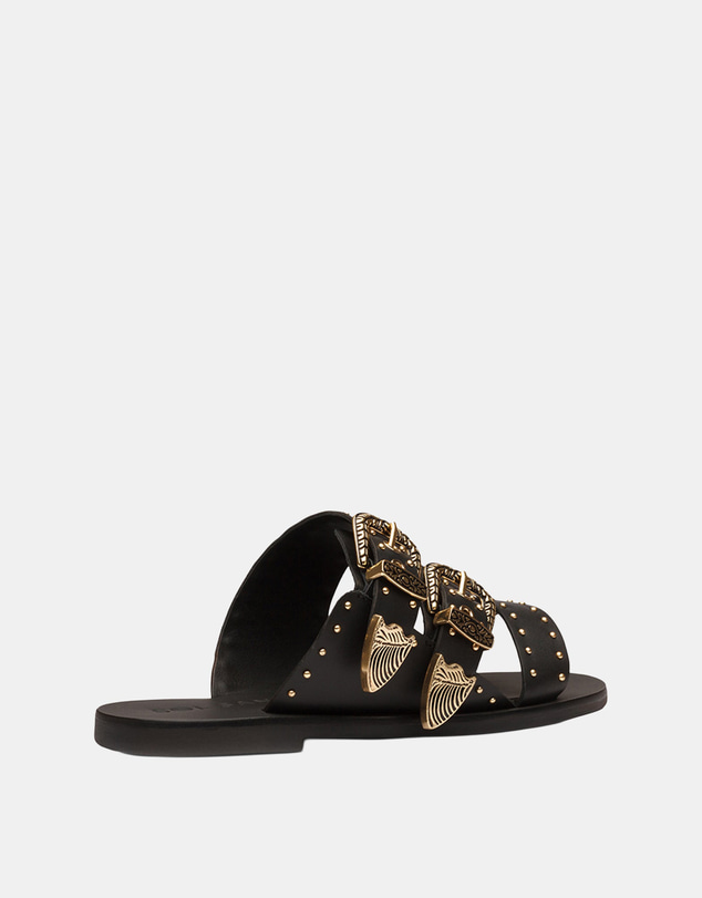 Sol Sana - Eastwood Stud Slide Black/Gold