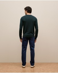 Trenery - Merino Classic Crew in Pine Green