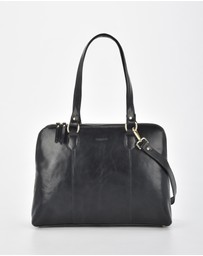 Cobb & Co - Fawkner Structured Leather Business Bag