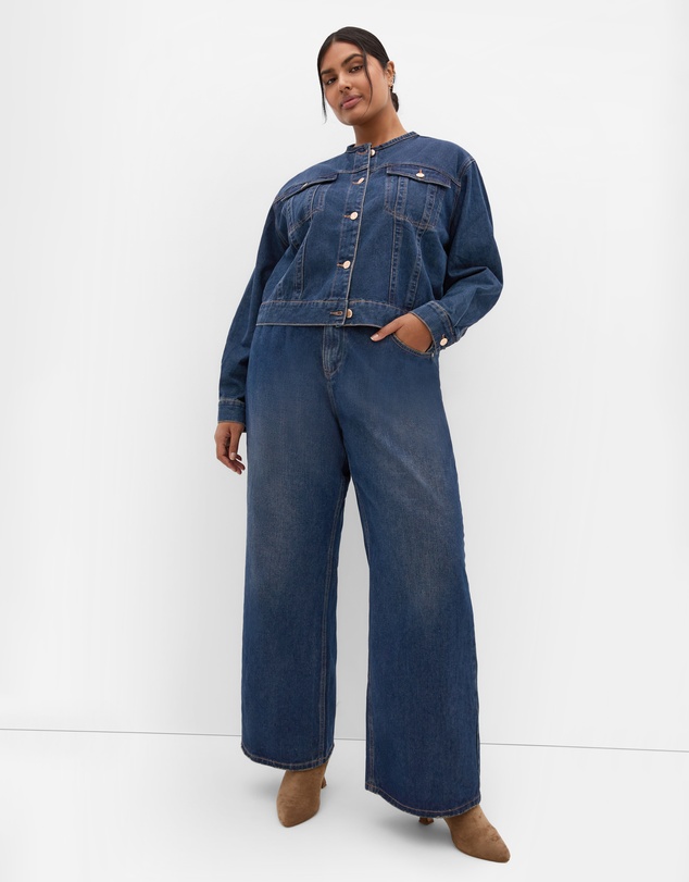 City Chic - Plus sizeTalia Denim Jacket - dark wash