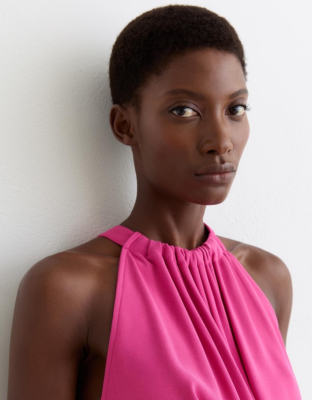 REISS - Maeve Gathered Neck Dress