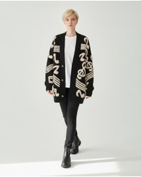 Mossée - Harper Note Pattern Knit Cardigan