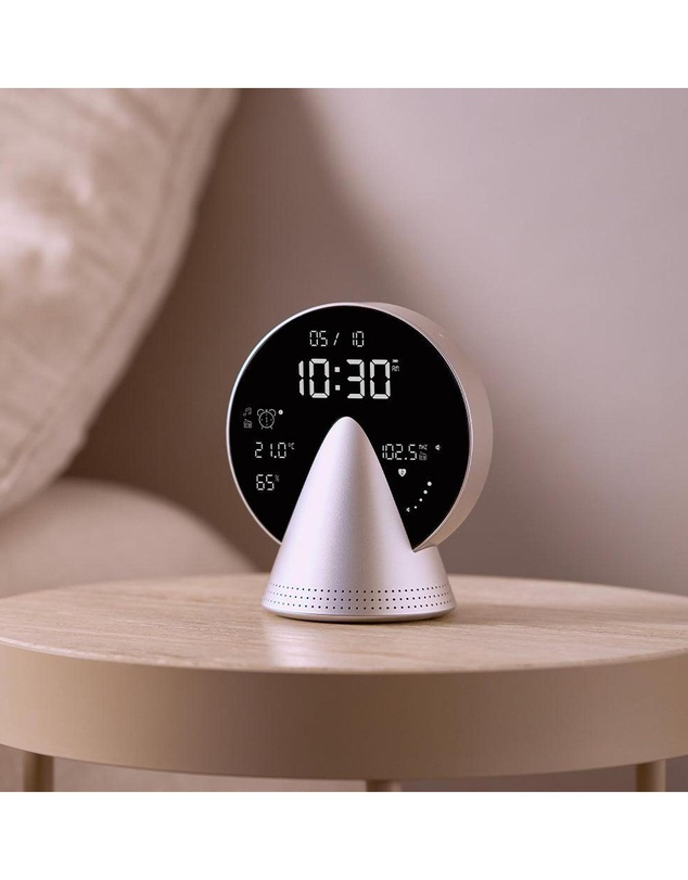 Lexon - Lexon Conic Radio Alarm Clock With Fm & Built-In Bluetooth Speaker - Alu Polish
