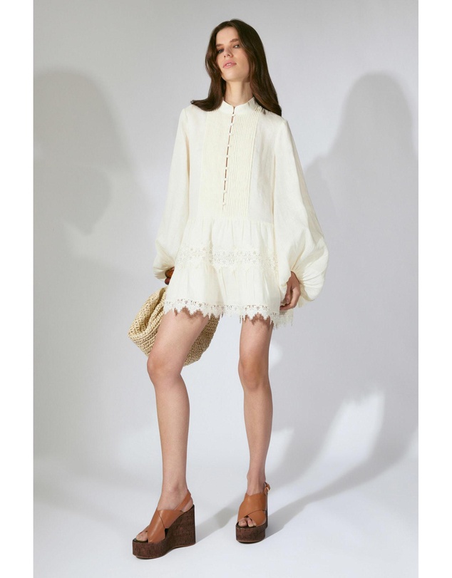 Bardot - Antonia Lace Trim Mini Dress