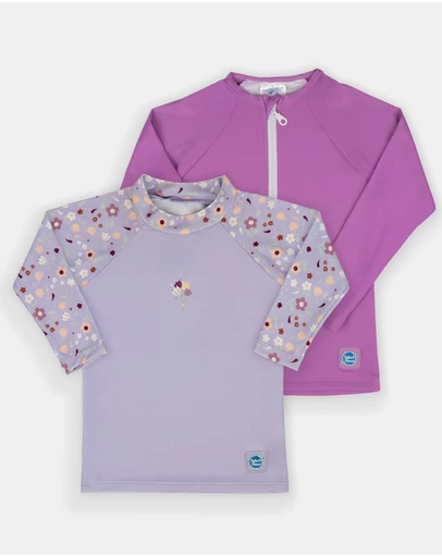 Splash About - Long Sleeve Rashies - Lilac Spring & Purple