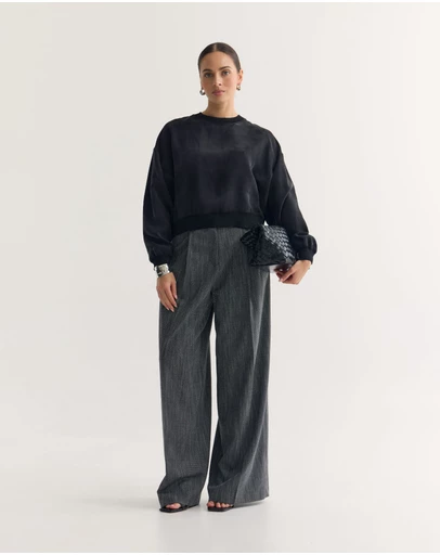 Oxford - Lola Rib Collar Cupro Top