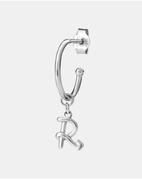 Karen Walker - R Initial Love Letter Hoop