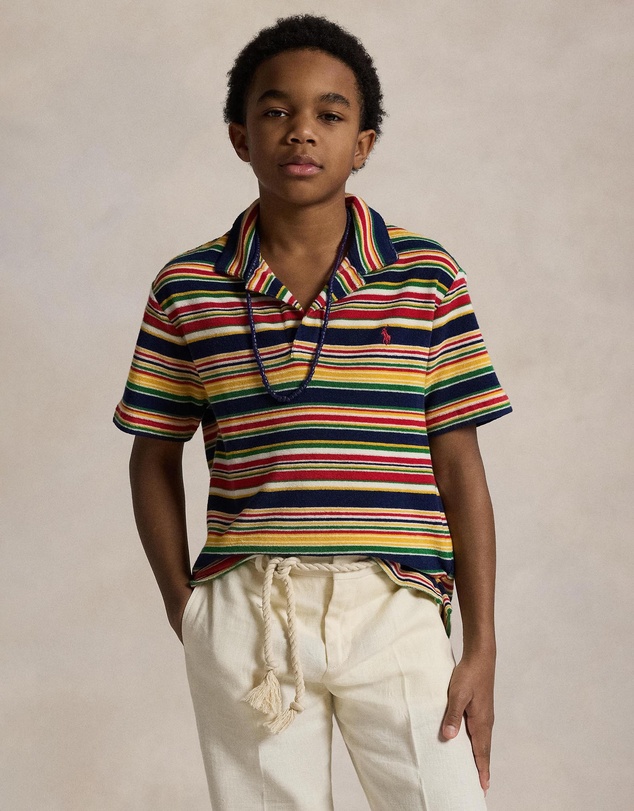 Polo Ralph Lauren - Striped Cotton Terry Polo Shirt - Teens