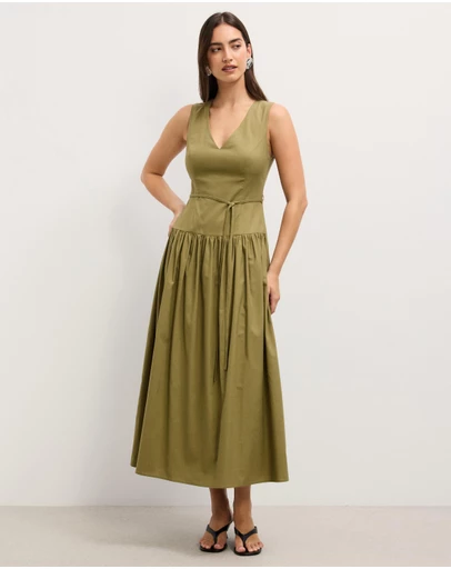 The Fated - Cleo Drop Waist Midi Dress