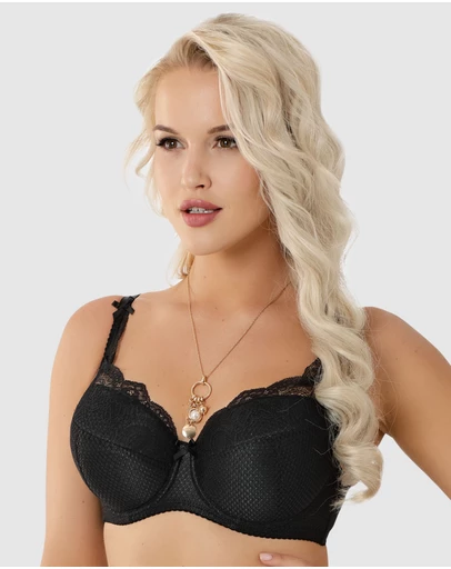 Nessa - Abbi Wired Padded Large Cup Bra with Lace
