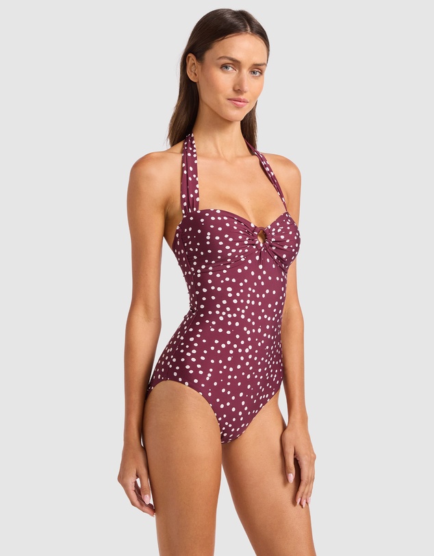 Seafolly - Dolce Dot Halter Neck Bandeau One Piece Swimsuit