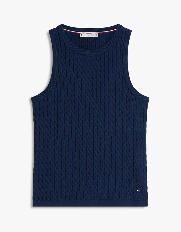 Tommy Hilfiger - Cable Knit Sleeveless Slim Jumper