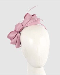 Max Alexander - Large Pink Satin Bow Racing Fascinator