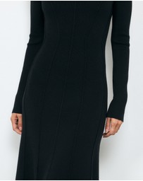AERE - Nori Panelled Knit Midi Dress