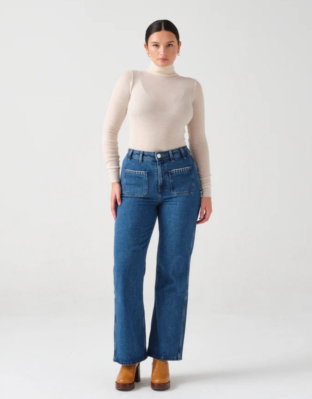Seventy + Mochi Denim - Patch Pocket Mabel Jean