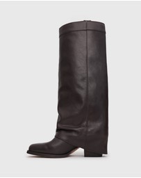 Betts - Winnie Leather Cuffed Knee Boots
