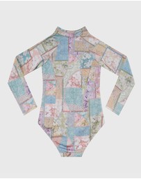 Aqua Blu Kids - Brindle Long Sleeve One Piece - Kids