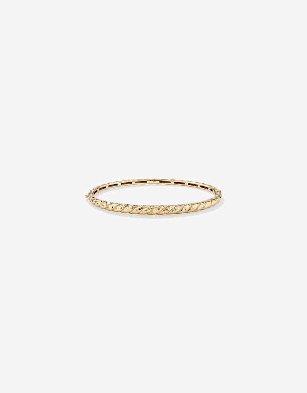 Michael Hill - Diamond-Cut Crossaint Bangle in 10kt Yellow Gold