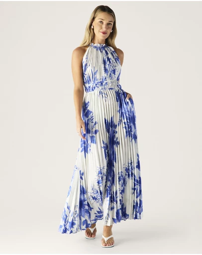 MOS The Label - Isola Plisse Maxi Dress