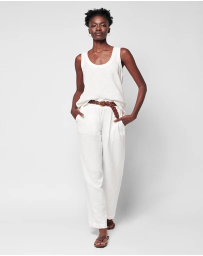 Faherty - Dream Cotton Gauze Wide Leg Pant