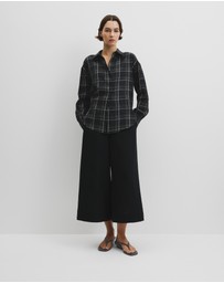 Country Road - Organically Grown Linen Relaxed Fit Long Sleeve Check Shirt