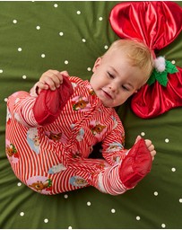 Kip&Co - I Love Christmas Spot Organic Long Sleeve Zip Romper - Babies