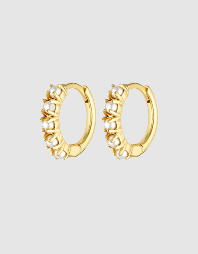 HOUSE OF SLANI - Poppy Pearl Hoops