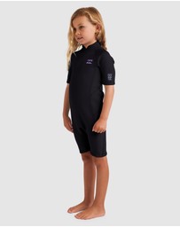 Billabong - Girls 2 to 6 2/2mm Foil Back Zip Springsuit